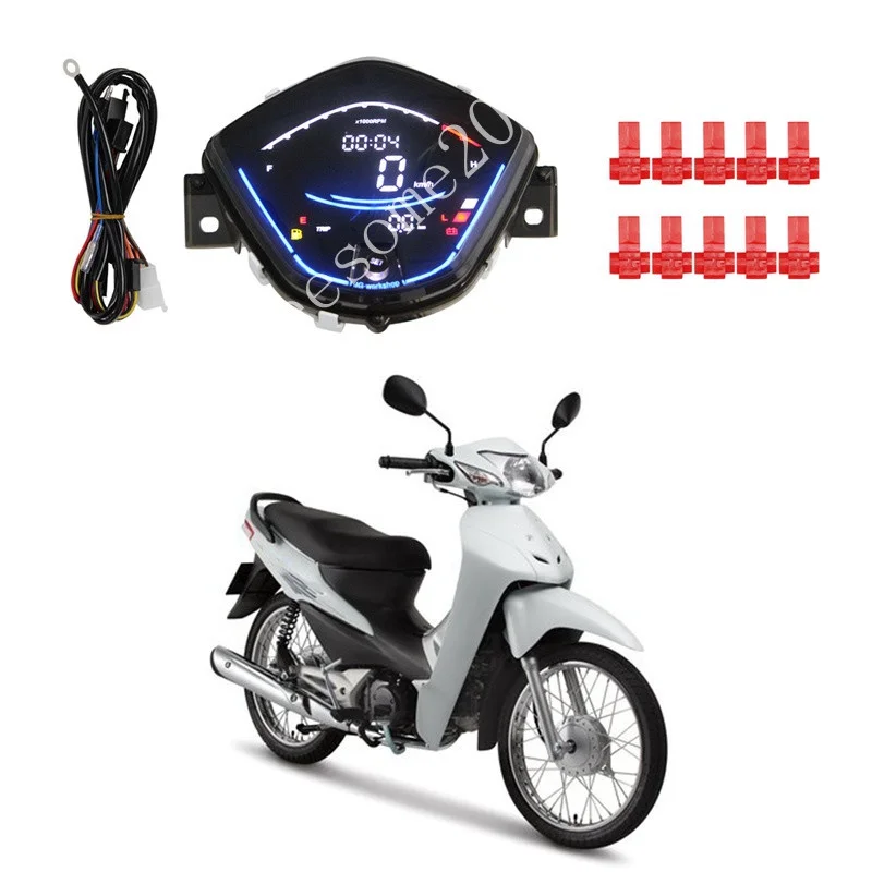 For Honda Wave110i Wave110rs 110Rs Wave110 DIGITAL METER Motorcycle Speedometer Full LCD meter Assy