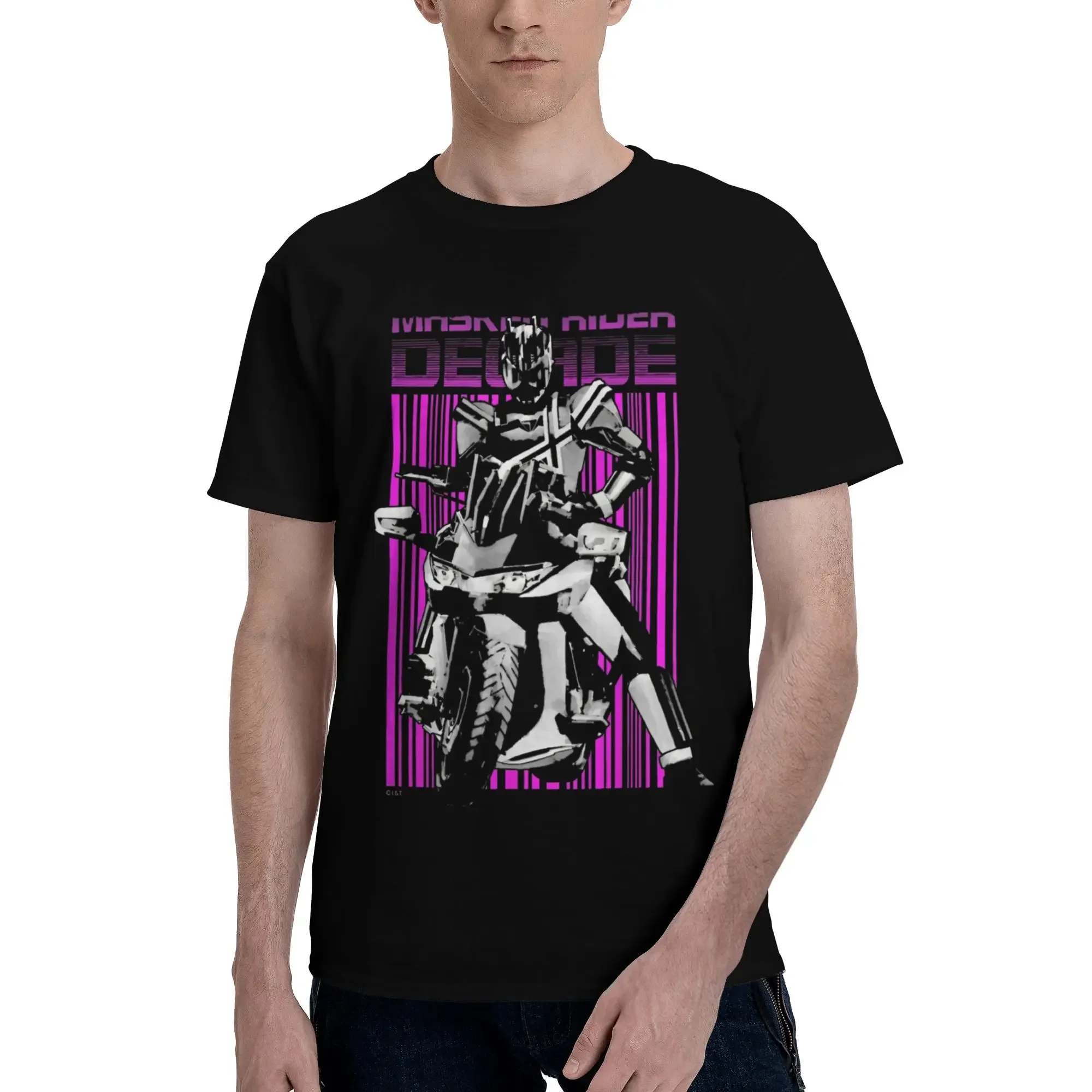 Bandai Masked Rider Decade Men's clothing T-Shirt  Vintage Tee Shirt Short Sleeve fugees Pure Cotton