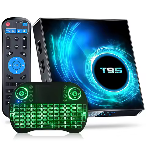 T95 TV Box Android16.0 Allwinner H616 4K Ultra HD Support AV1 1080P H.265 4K 2.4G&amp;5G Wifi Smart Media Player IPTV Streaming Box