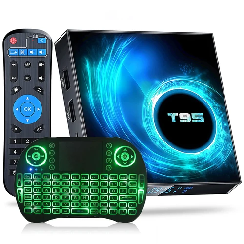 TV Box T95 Android 16.0 Allwinner H616 4K Ultra HD, Compatible con AV1 1080P H.265 4K, Wifi 2.4G y 5G, Reproductor Multimedia Inteligente, Caja de Transmisión IPTV