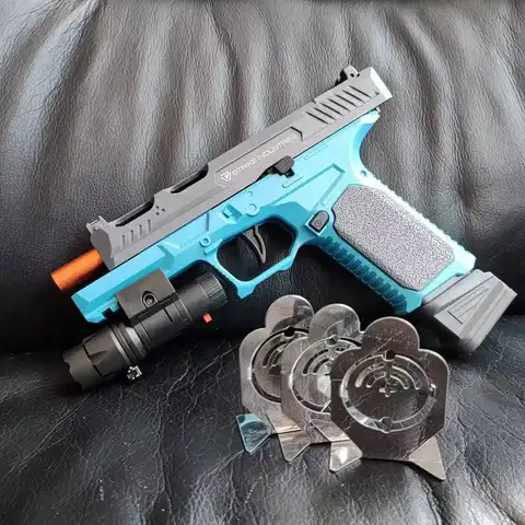 Jogando escudo bala macia sig17 arma de brinquedo airsoft lançador esportes ao ar livre cs jogo arma m9a3 arma para crianças presente