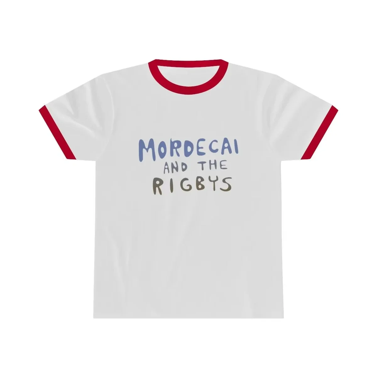 Regular Show Mordecai And The Rigbys Ringer T-Shirt, schnelltrocknendes, atmungsaktives Freizeit-T-Shirt für Männer, Frauen, Kinder und Cartoon-Fans – Detail 4