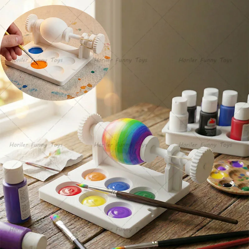 Easter Egg Diy Graffiti Rotating Machine Easter Egg Painter Holder Watercolor Palette DIY Handmade Art Supplies
