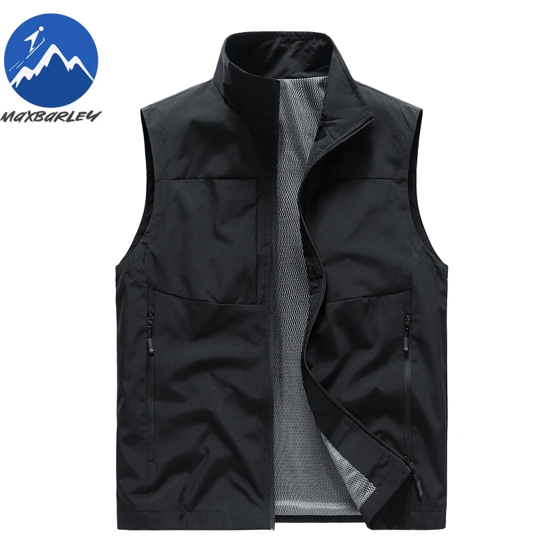 

High Fashion Men Vest Loose Camping Travel Waterproof Breathable Waistcoat 2026 Men Spring Autumn Thin Casual Sleeveless Jackets