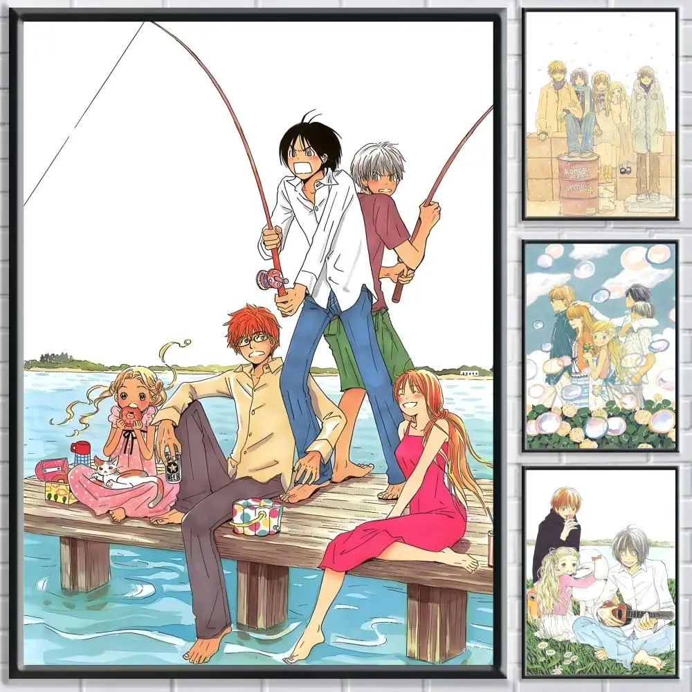 Póster de Anime H-Honey and Clover, arte de pared autoadhesivo impermeable en HD, ideal para el hogar, oficina, dormitorio, gran regalo