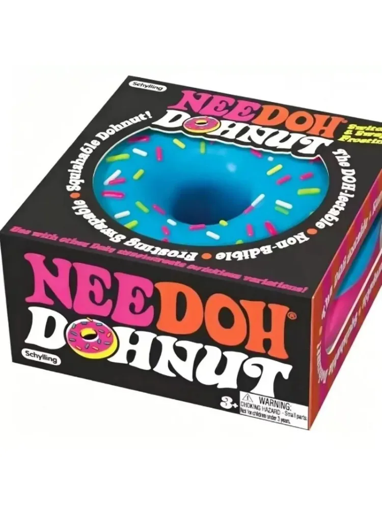 2026 Neuerscheinung Schylling NeeDoh Jelly Donut Quetschspielzeug, Stressabbau-Squishy-Spielzeug mit Langsamer Rückfederung, Perfektes Geschenk D