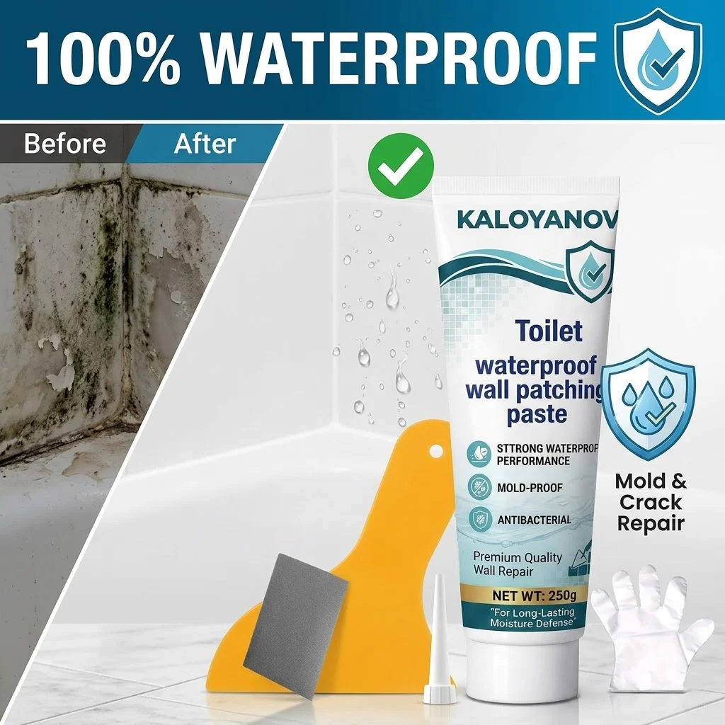 Waterproof Bathroom Wall Repair Paste Anti-Mold Wall Gap Filler Cream Quick Dry Crack Peeling Damage Mending Agent for Tile