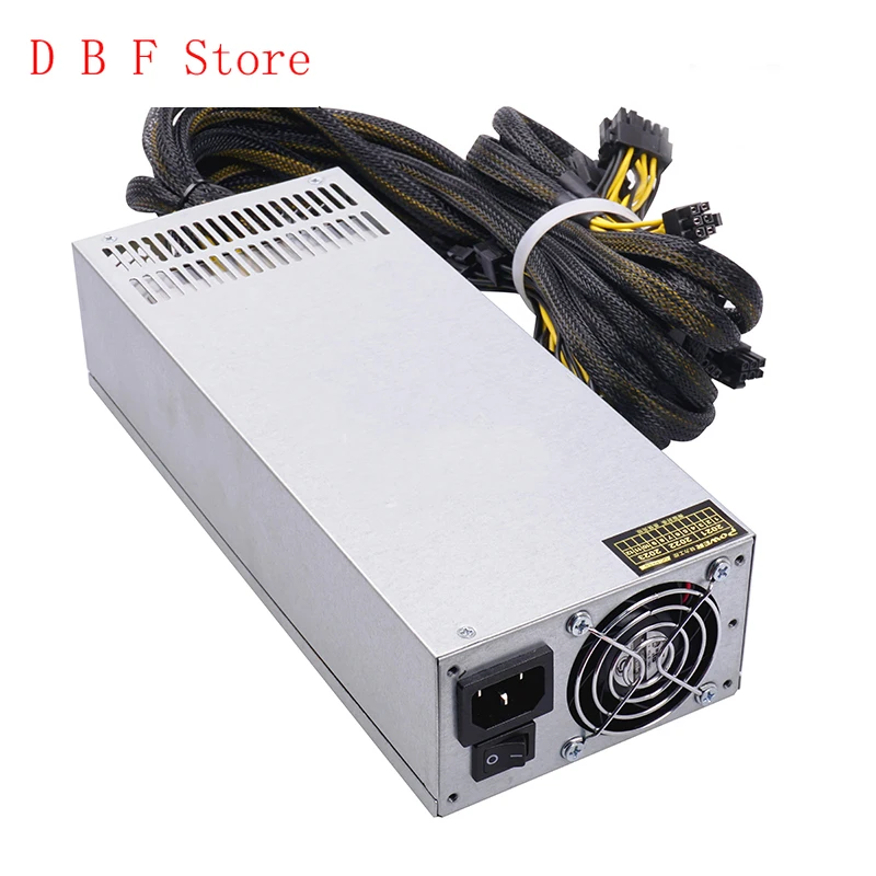 PC 3300W 12V 12GPU ATX PSU For 65MM Spacing Rig 8 Gpu Case Gold 80 Plus Power Supply