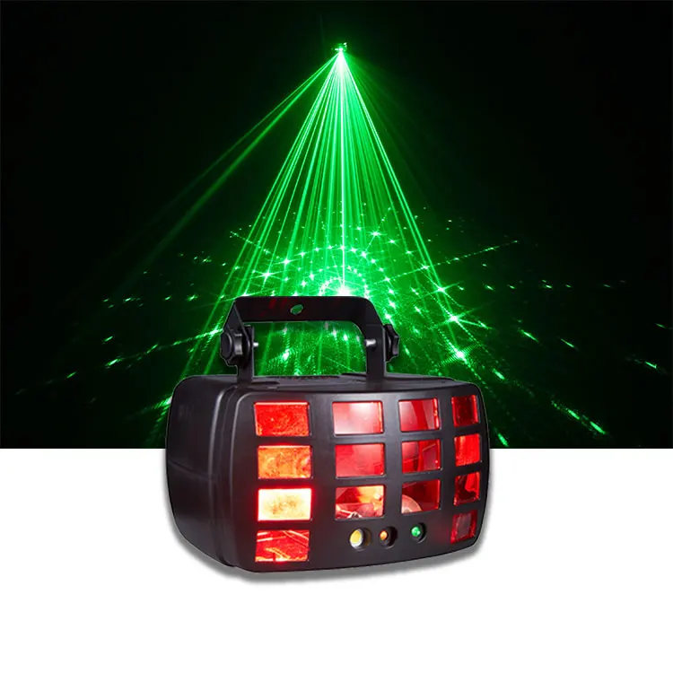 MINGLANG 40W LED Stage Lights with Butterfly Strobe Seven Color RGBW Laser Beam DMX512 Remote Control for Disco ML-K883