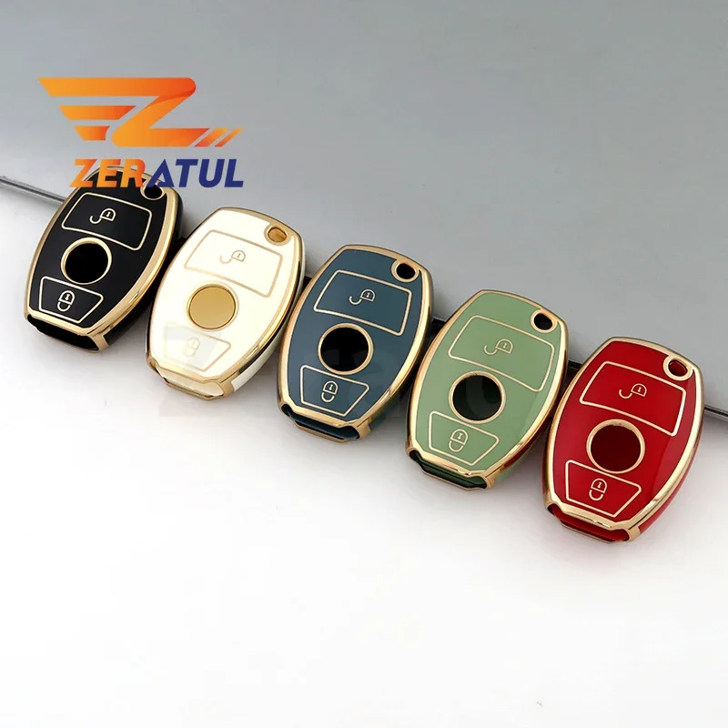 2/3 Button Soft TPU Car Remote Key Case Cover For Mercedes Benz A B R G Class GLK GLA GLC GLR W204 W210 W176 W202 W463 Shell Fob