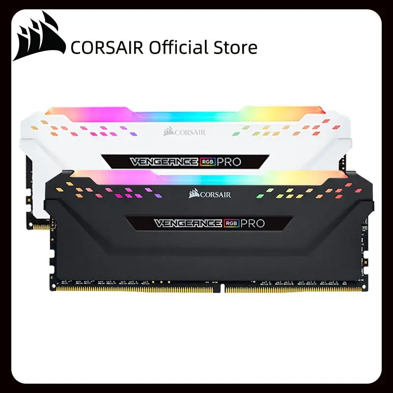 Go! CORSAIR Vengeance RAM Memoria RGB PRO DDR4 PC4 RAM 8GB 16GB 32GB 3200mhz 3600MHz DIMM Desktop Memory - White Module