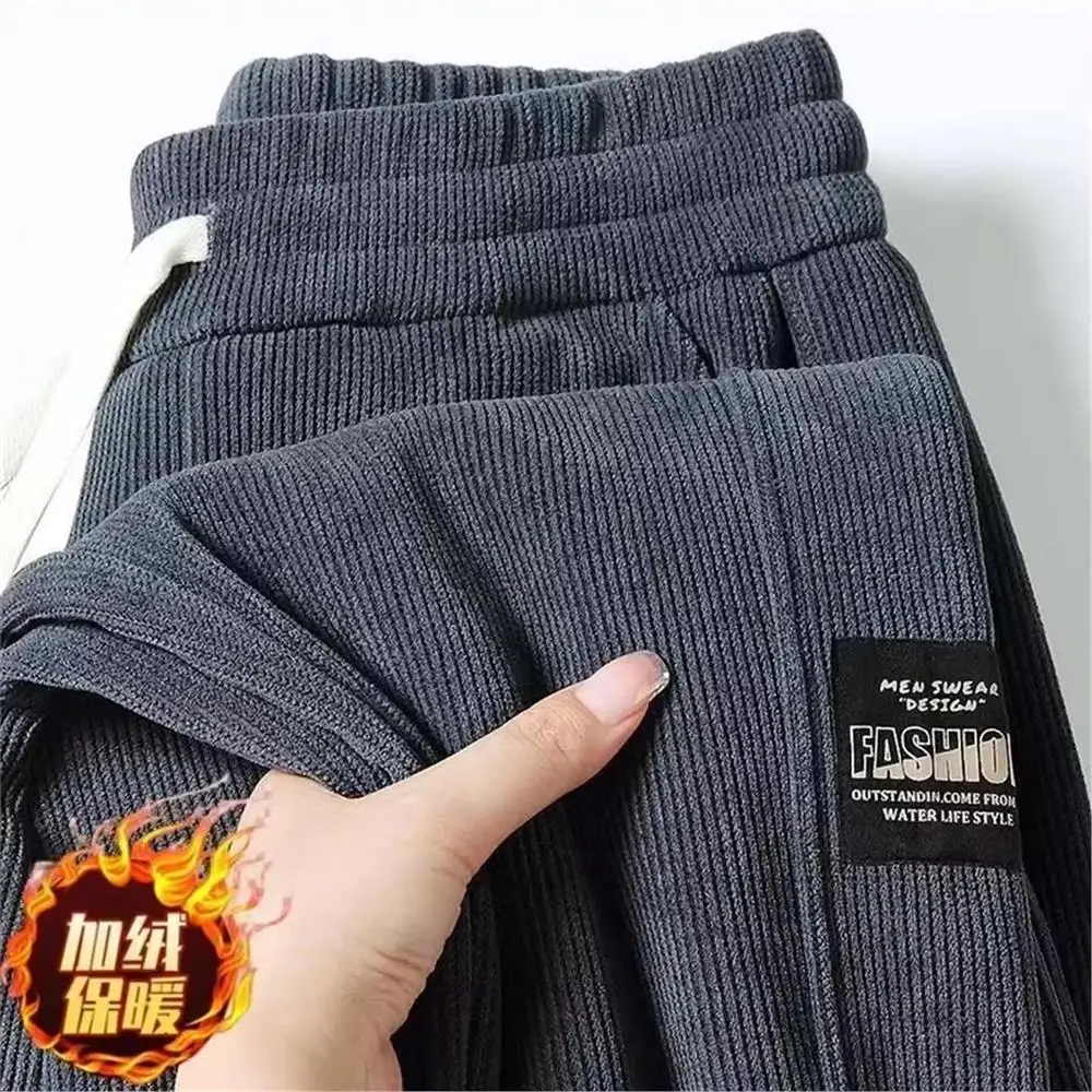 

Men's Work Pants Winter Warm Fce Lined Corduroy Cuffed Loose Fit Construction Site Workers Autumn Winter Wear