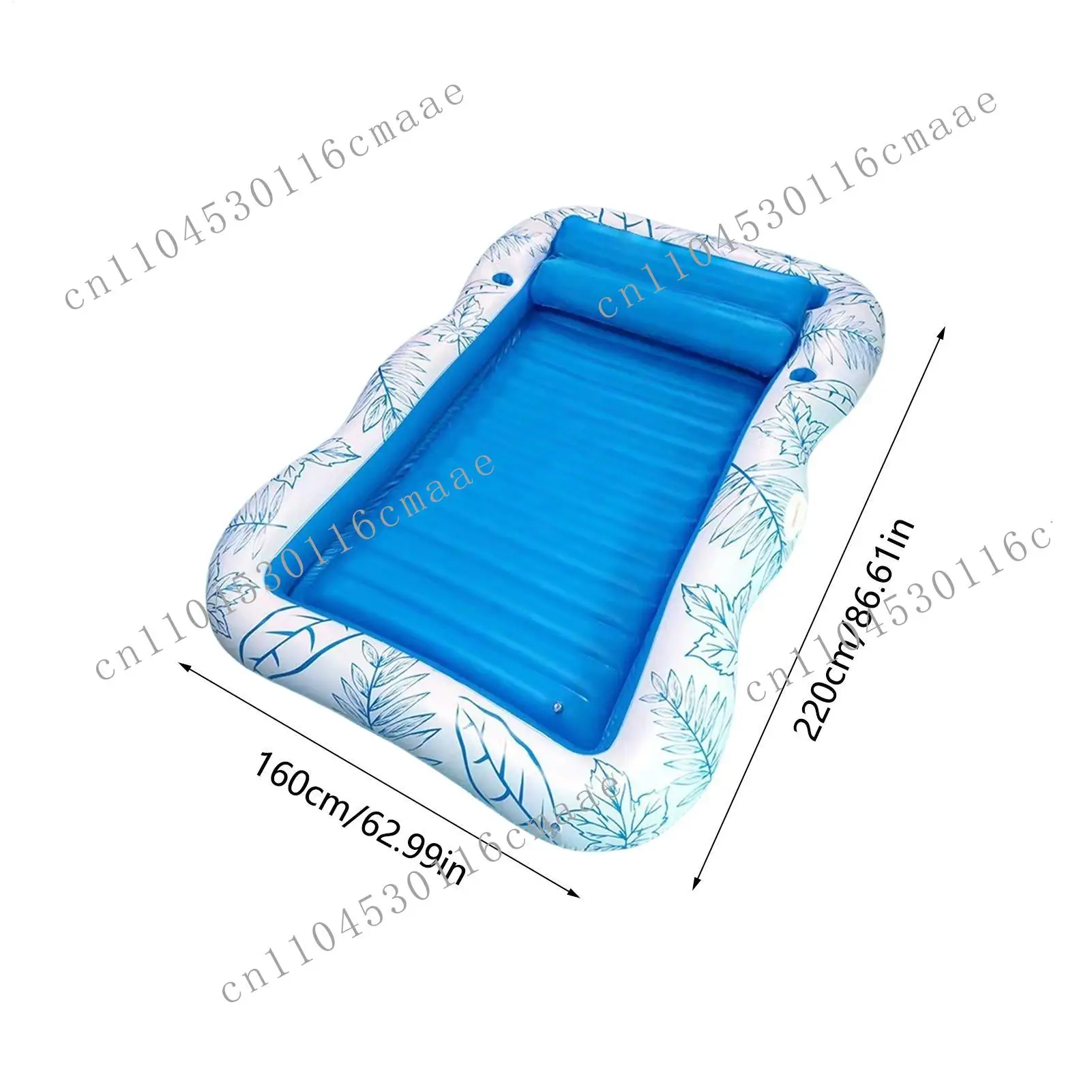 

NEW Inflatable Water Hammock Air Mattress with Cup Holder Swimming Pool Floating Lounge Beach Party Sports Recliner Recreation