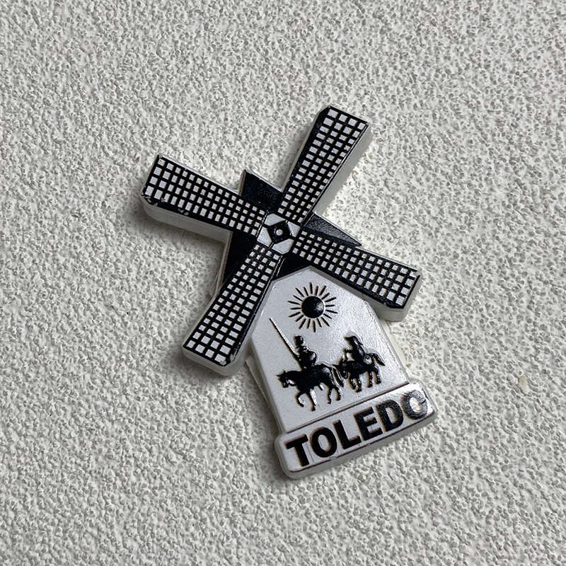 Toledo Windmill Town Sunrise Travel souvenirs Home decor 3D refrigerator magnets Collection of arts and crafts gifts