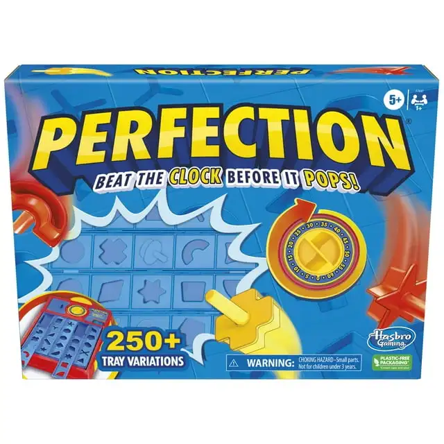 

Perfection Board Game, Kids and Preschool Games, Ages 5+, Memory Game