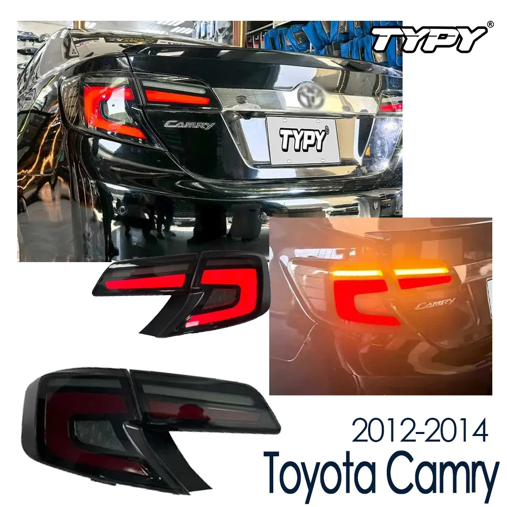 

TYPY автомобильные задние фонари для Toyota Camry LED 2012-2014 задние фонари Стайлинг динамические линзы указателя поворота автомобильные аксессуары в сборе