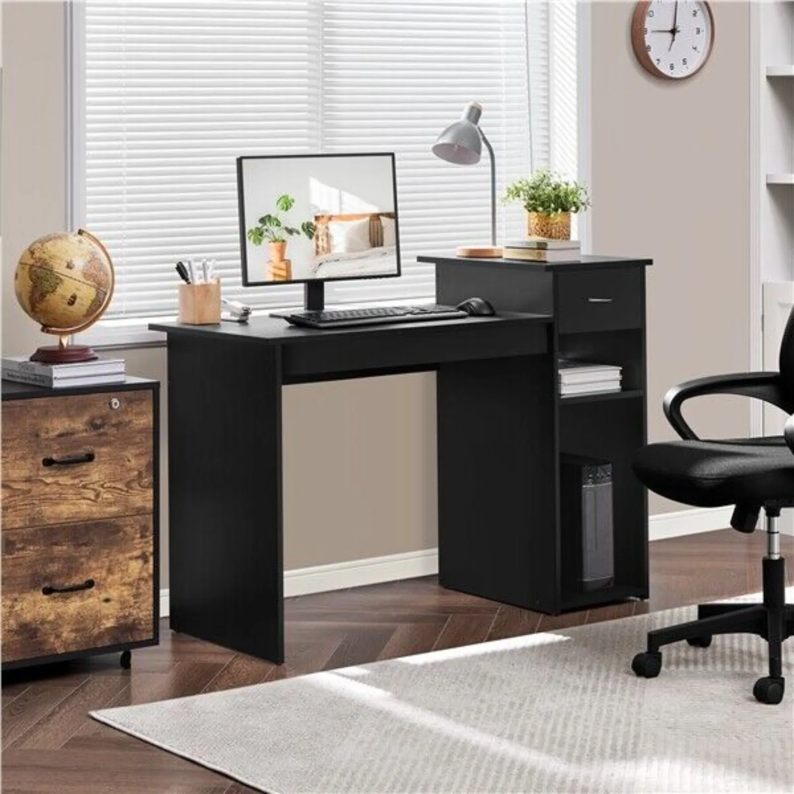 Computer Desk Study Writing Desk PC Laptop Table Desk Small Spaces with Drawer United States