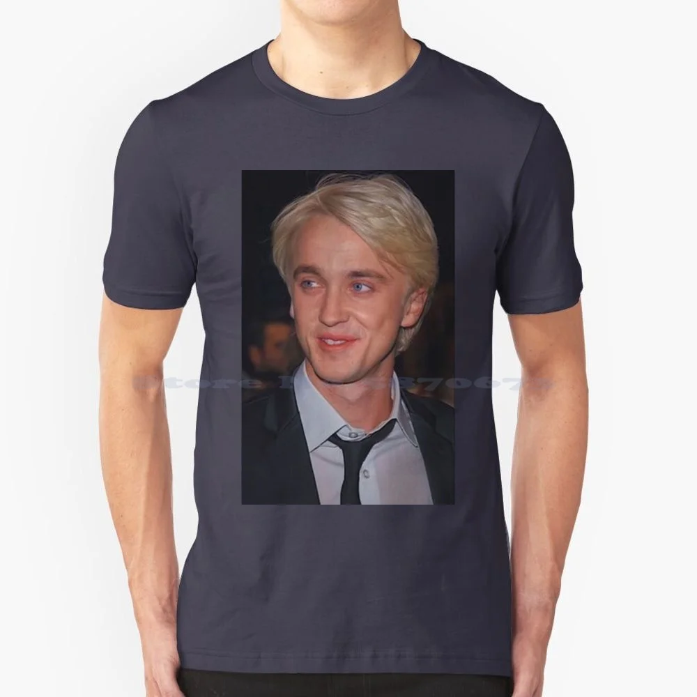 Tom Felton T Shirt 100% Cotton Tee Draco Malfoy Young Tom Felton Actor Laptop Teen Case Cheap Trendy Aesthetic Popular Artsy