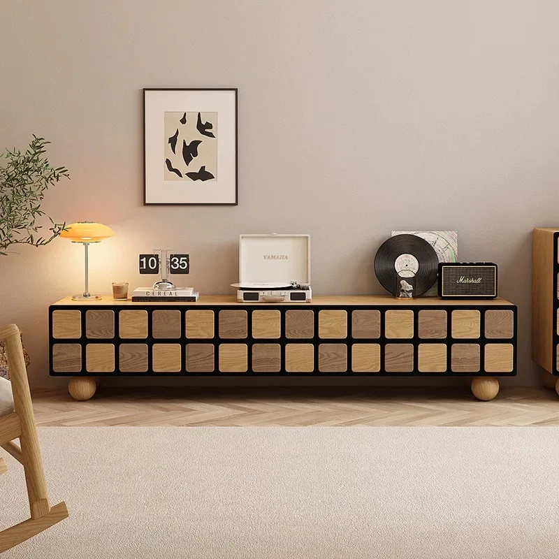 خزانة تلفزيون بسيطة فريدة من نوعها، بني داكن، تخزين بسيط، حامل تلفزيون حديث، مصمم غرفة المعيشة، أثاث منزلي Mueble Para Tele