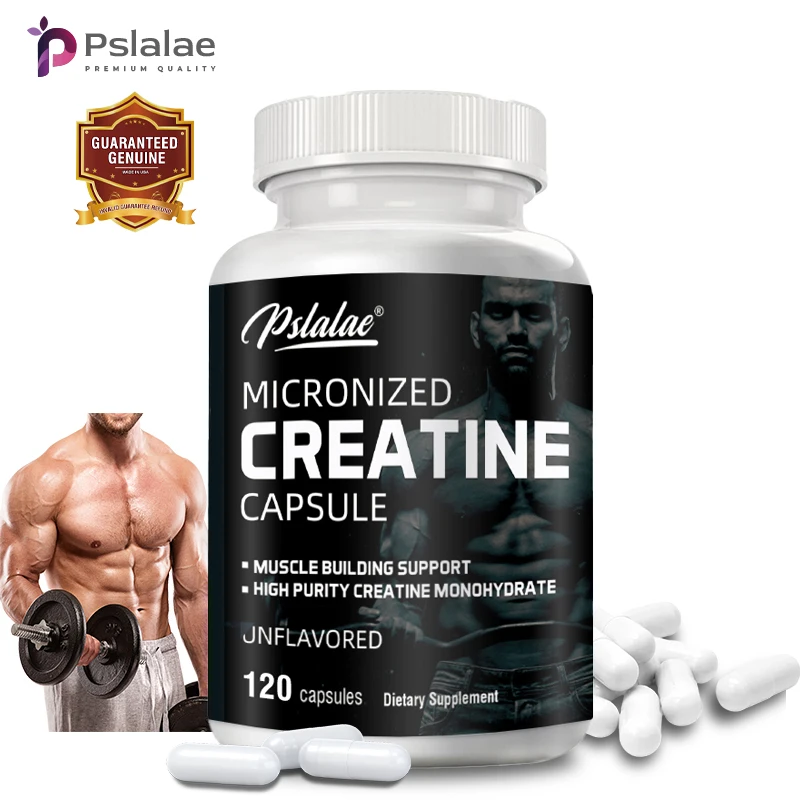 

Micronized Creatine Capsules - Supports Energy and Endurance, Builds Muscle Mass and Improves Athletic Performance