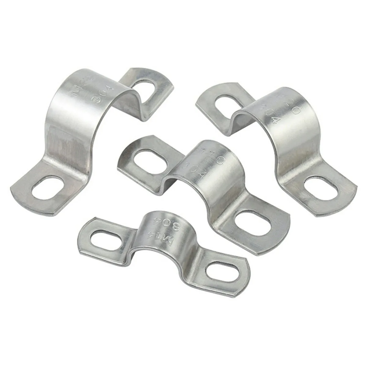 304 Stainless Steel Thickened Fixed Ohm / U-Shaped Bracket / Hose Clamp And Water Pipe Buckle
