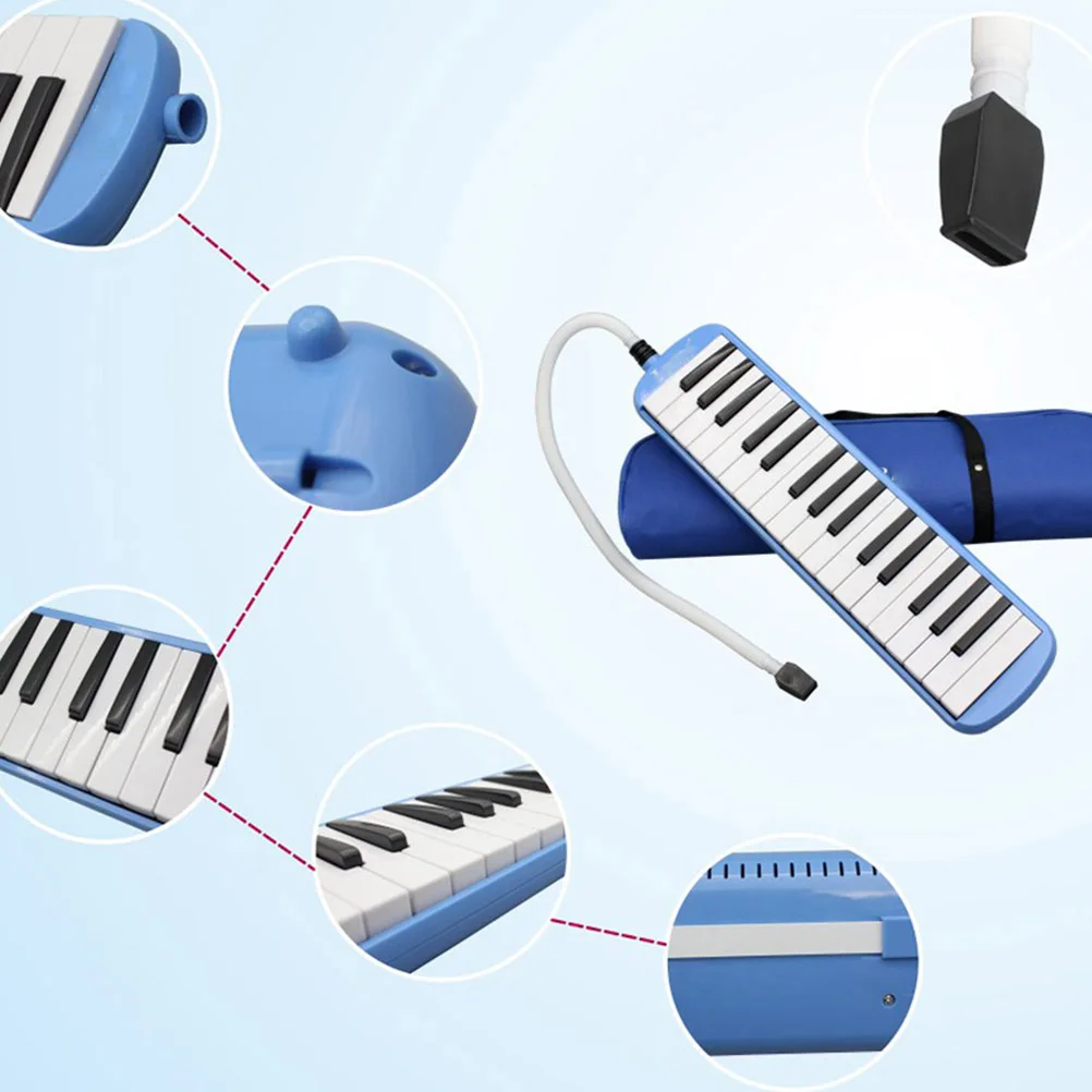 

32 Key Pianica Melodica Soft Case Musical Instrument Lightweight Portable with Comfortable Texture for Beginners