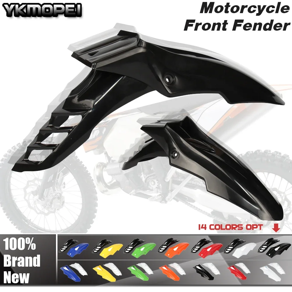 For KX CR XR RM WR Kayo Apollo Bse Xmotos zongshen shineray Dirt Bikes Universal Supermoto Motorcycle Front Fender Mudguard