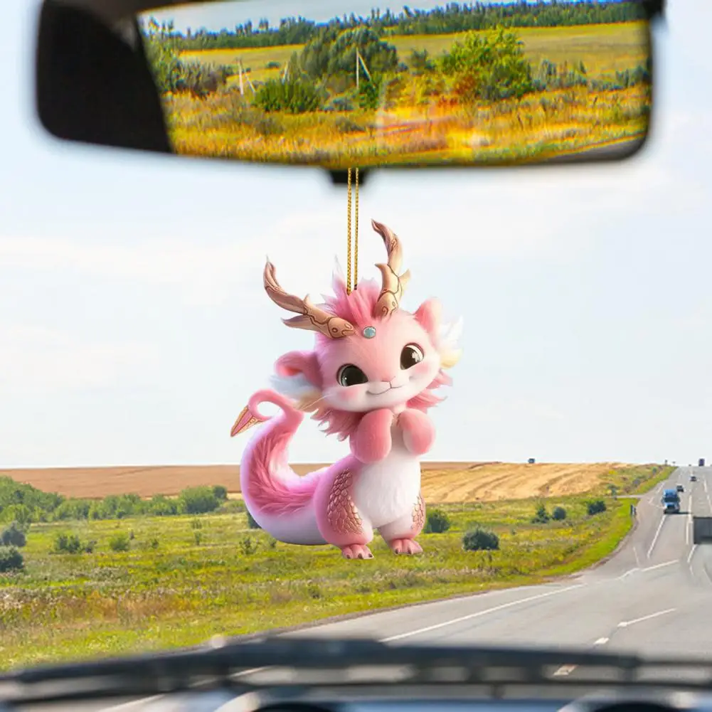 

Car Accessories Christmas Ornament Acrylic Christmas Decoration 2d Cartoon Dragon Christmas Tree Ornament Acrylic Pendant