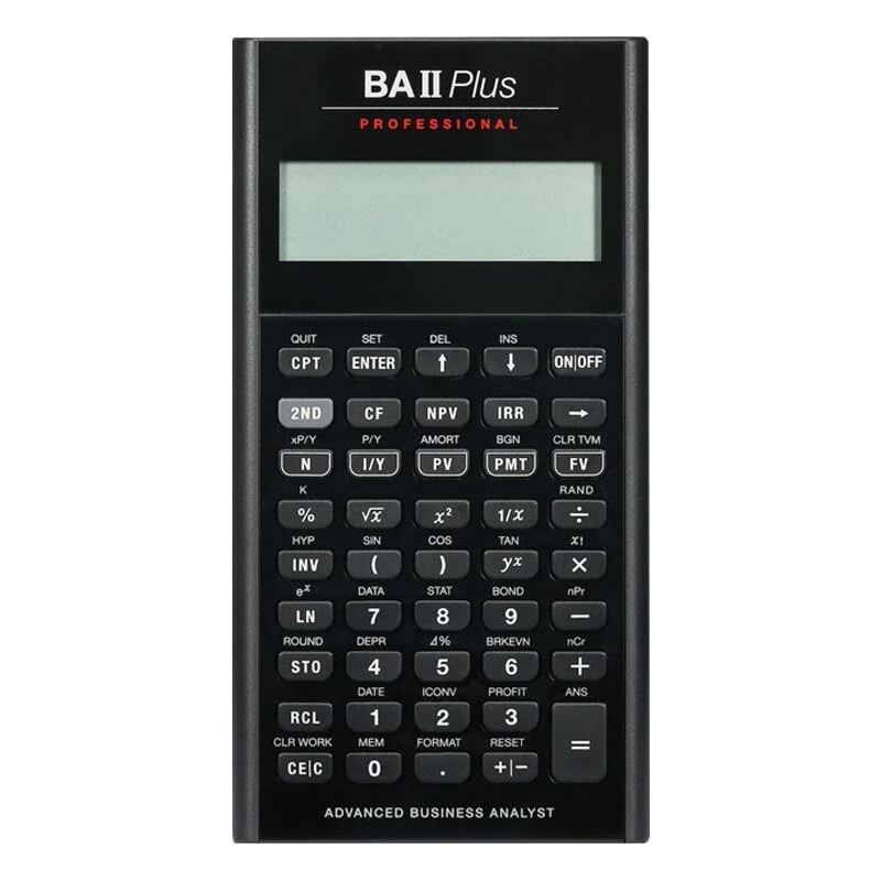 TI BAII plus آلة حاسبة مالية FRM/CFA