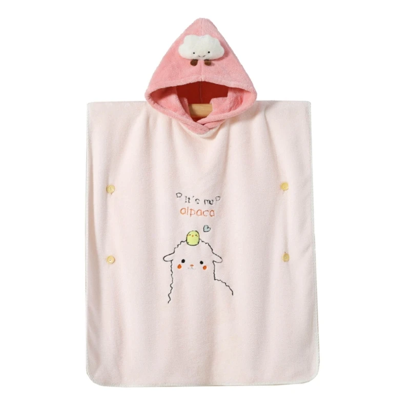 

Cartoon Hooded Bath Towel Poncho for Kids Soft Baby Towel Wrap Absorbent Toddler Bathrobe Towel Hooded Blanket Newborn