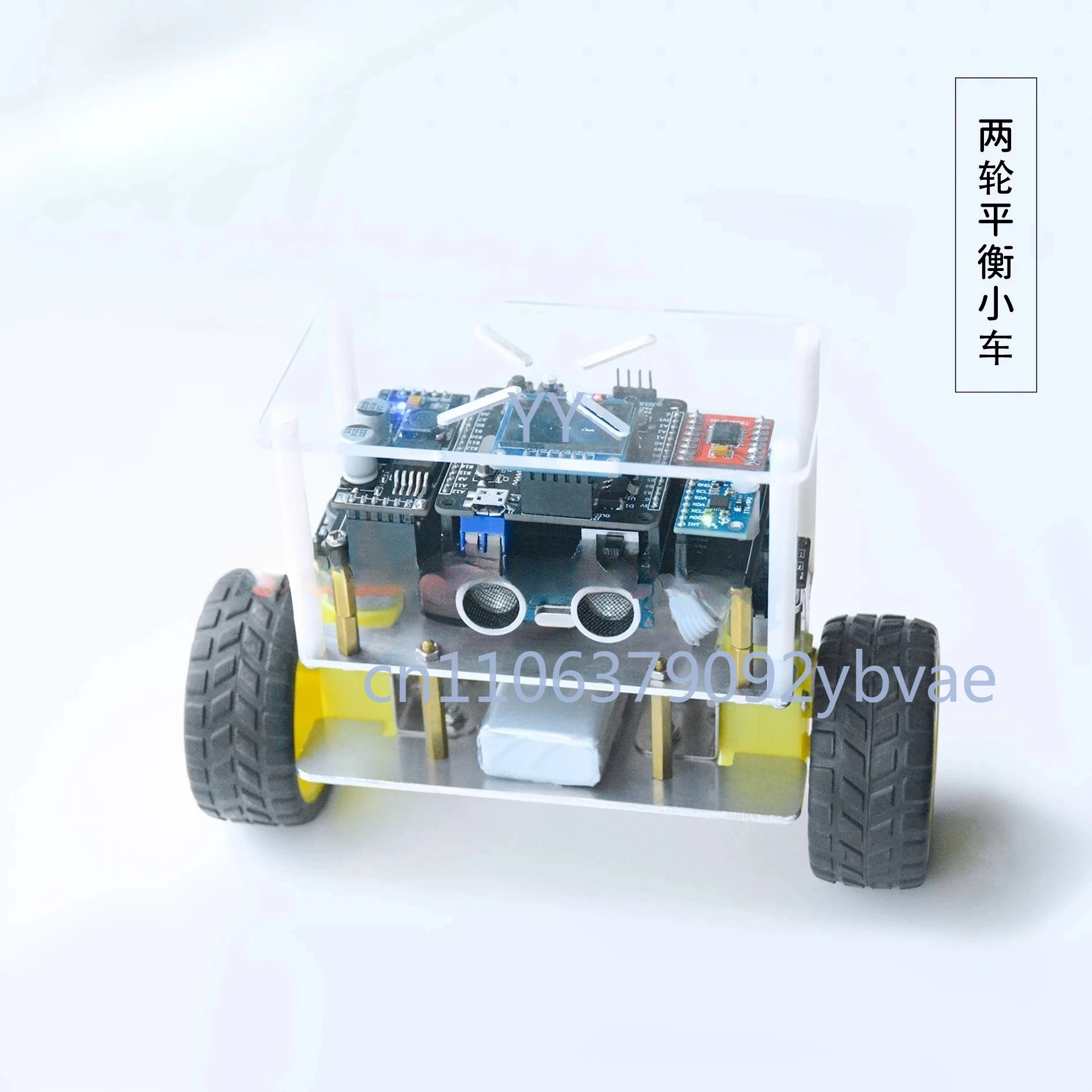 DIY Two-Wheel Self-Balancing Trolley Kit with  Control Track Avoidance Bluetooth Remote for Electronics Projects