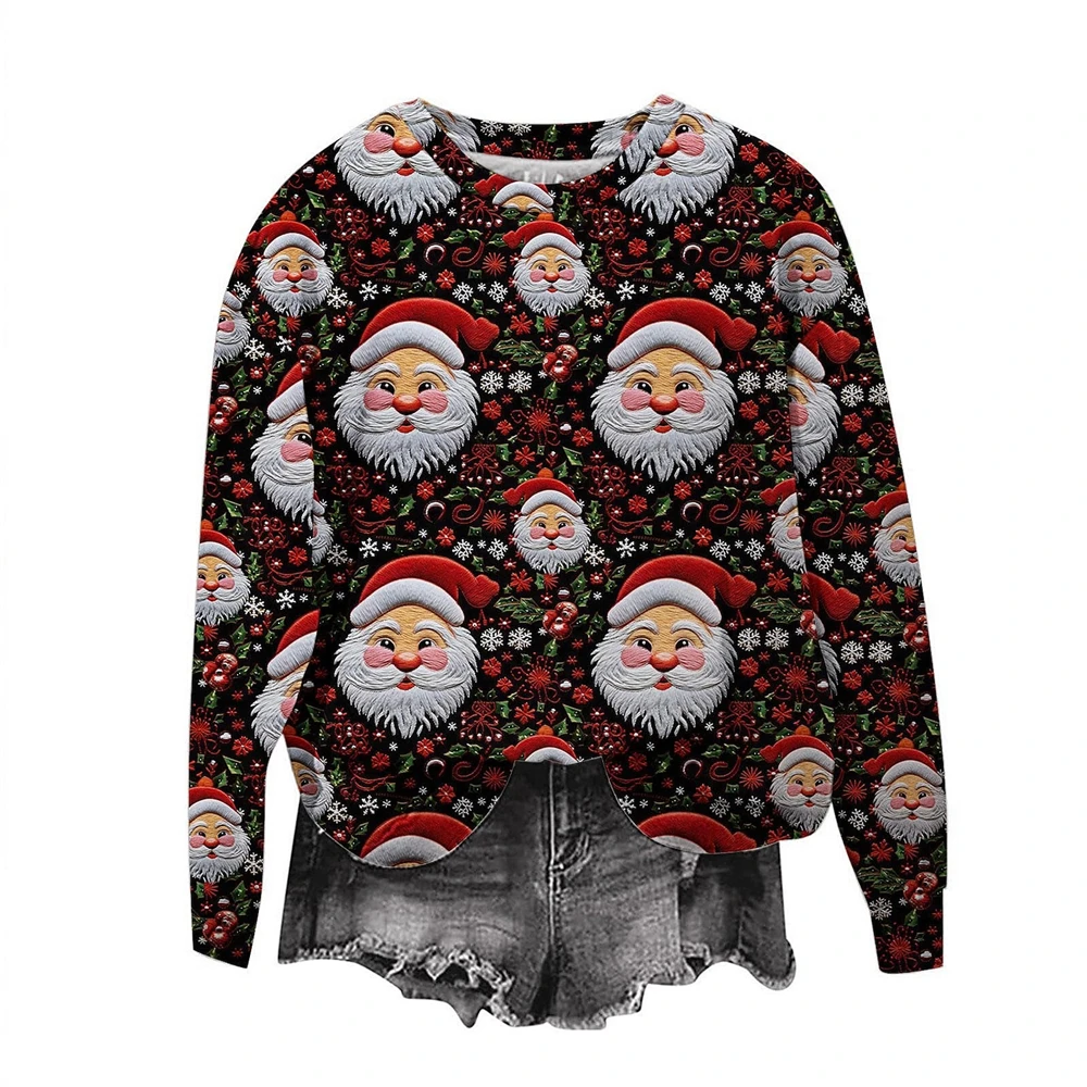 Santa Claus Reno Navidad Suéter Sudadera con capucha Dibujos animados Anime Gráfico Sudadera con capucha para hombres Mujeres Unisex Adultos Impresión 3D