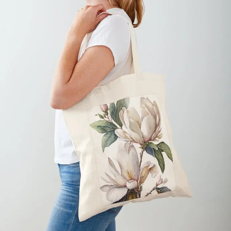 Magnolia Flowers Tote Bag Shopper bag cloth bag woman tote men