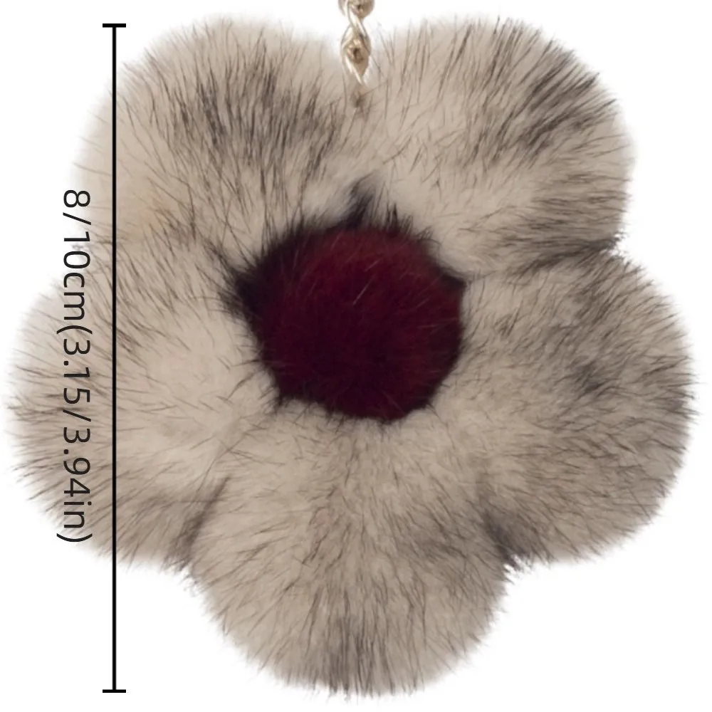 Nertsenbont Zonnebloem Hanger Gevulde Zachte Bloem Sleutelhanger Mode Bruine Meeldraden Pluizige Daisy Sleutelhanger Vrienden Verjaardagscadeaus