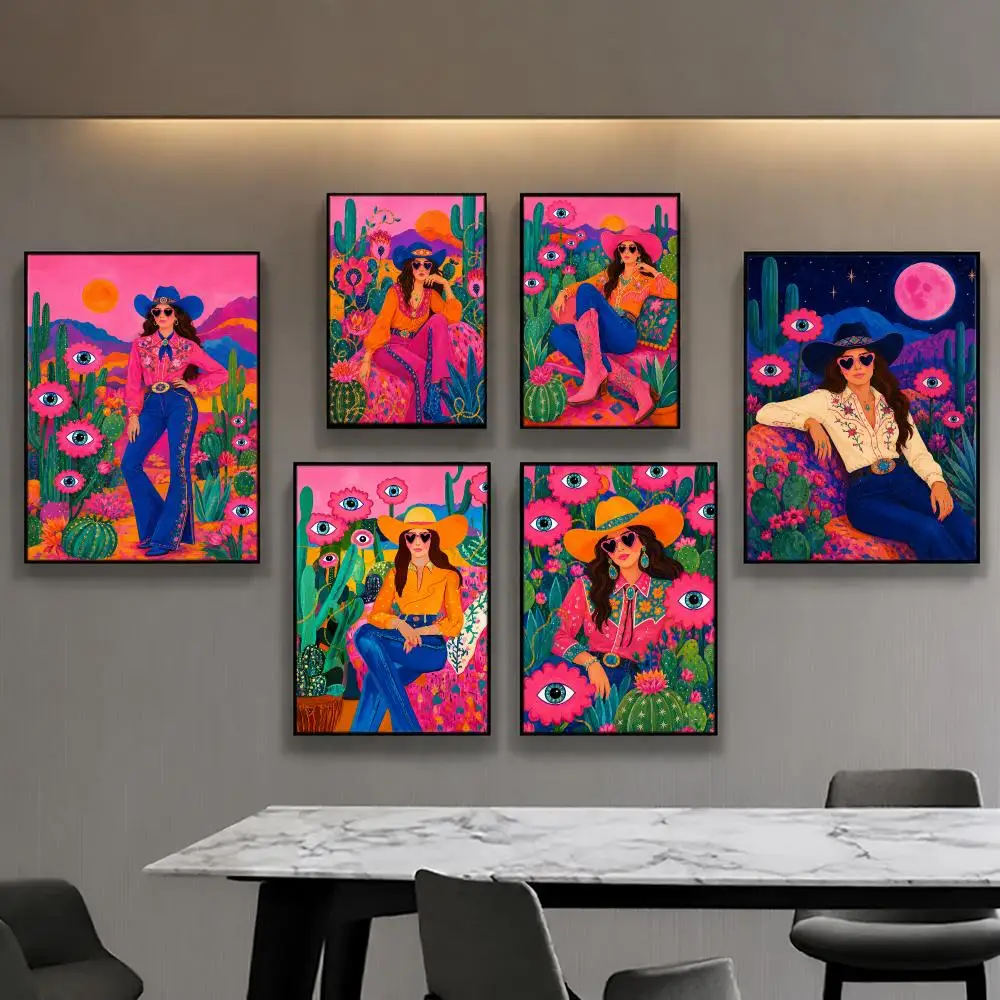 Pink Desert Vision Poster Posters Anime Room Decor Decoration Movie Backpack Wall Interior Music Wall Art
