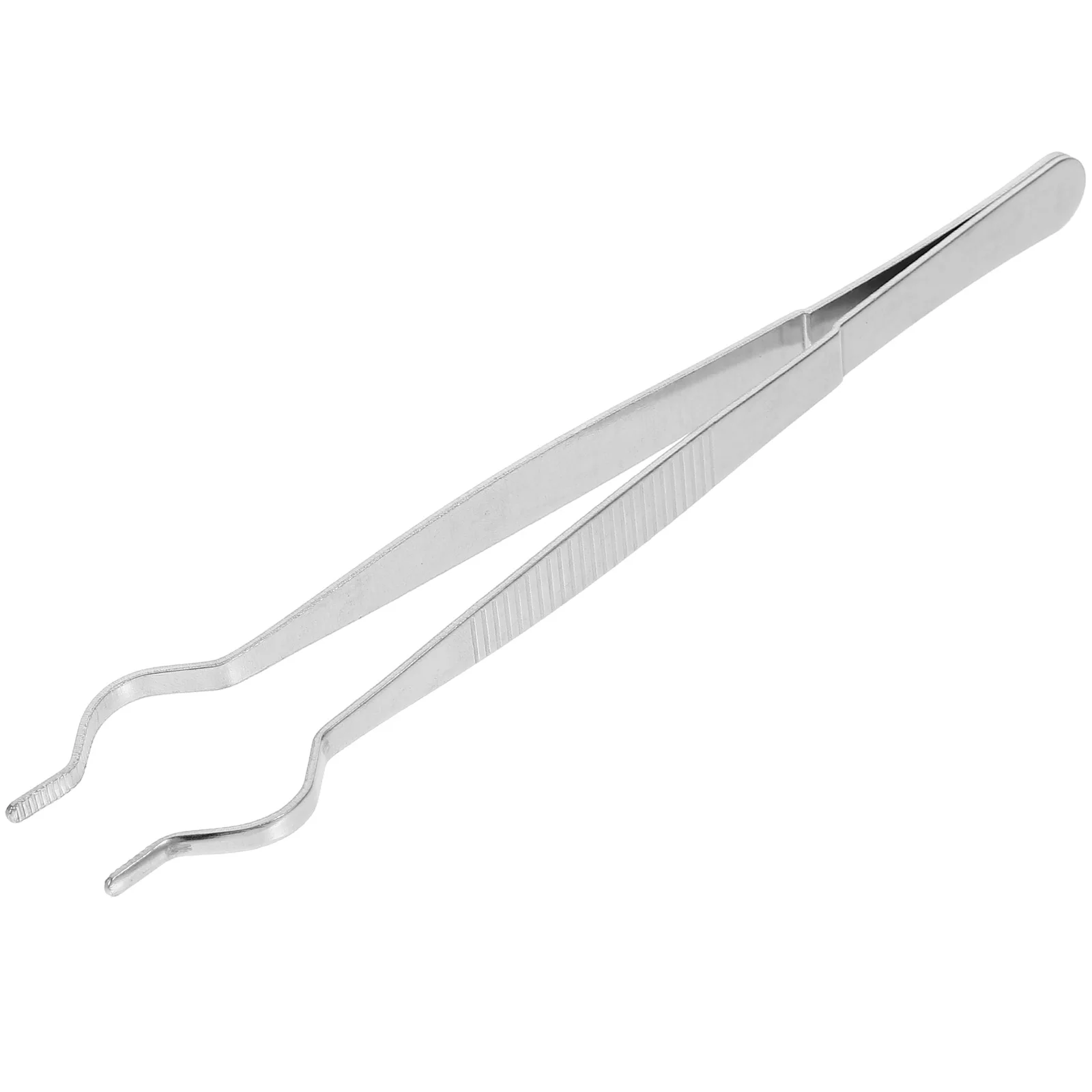 20cm Stainless Steel Test Tube Tweezer Round Head Clamp Heat Resistant Lab Equipment Experiment Accessory Glass Plier Storage