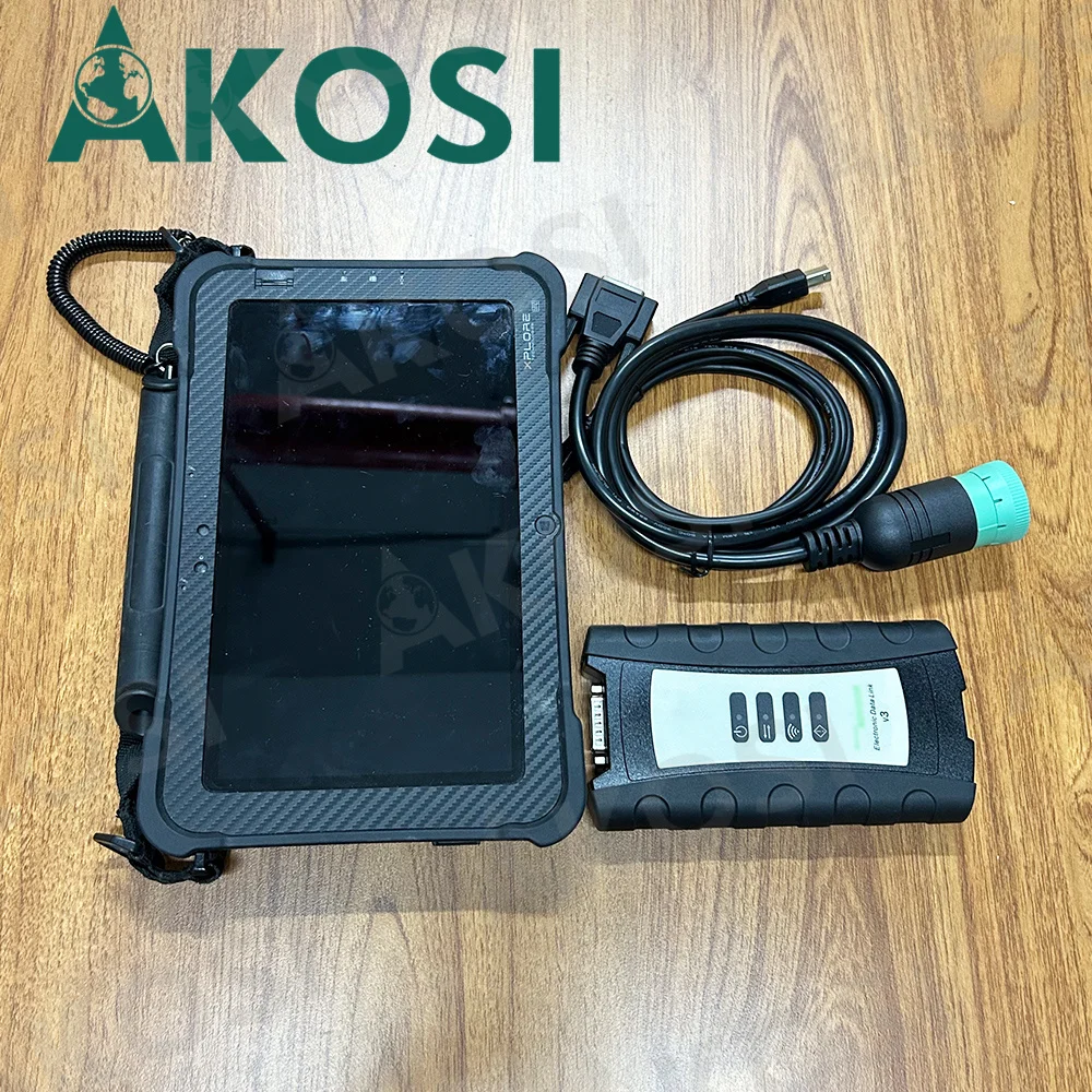 V5.3 Electronic Data Link EDL V3 Diagnostic Adapter Service EDL v3 Advisor construction Agricultrue diagnotic tool+Xplore tablet