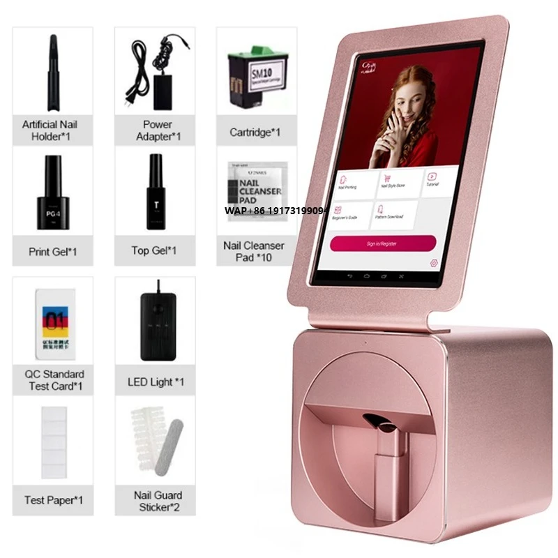 

Newest Top Sale High Quality WiFi-Connected Intelligent Manicure Robot 3D Color Printer Small Art Designs Nails