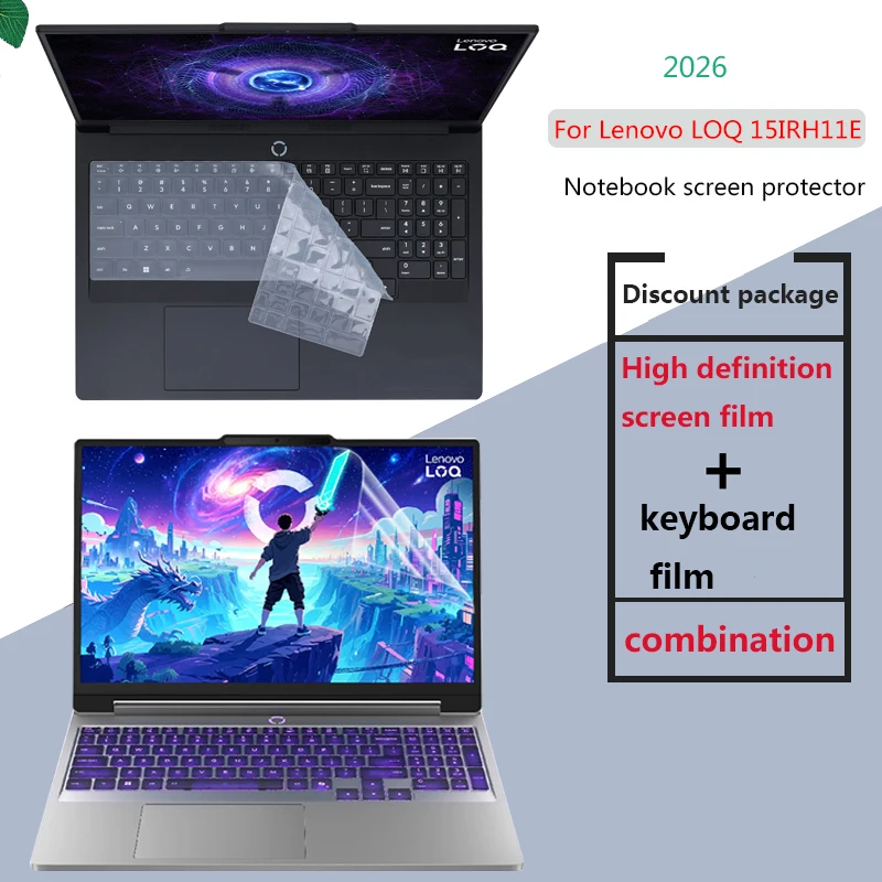For new 15.3 Lenovo LOQ 15IRH11E notebook dustproof keyboard film screen protection film screen protector HD matte anti-peep fil