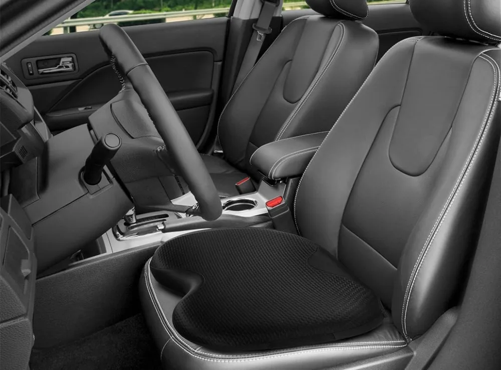 Gel Enhanced Memory Foam Seat Cushion 2 Pack for Office Chair, Car Seat, Tailbone Pain Relief, Sciatica & Back Pain Relief, Portable and Machine Washable - view 4