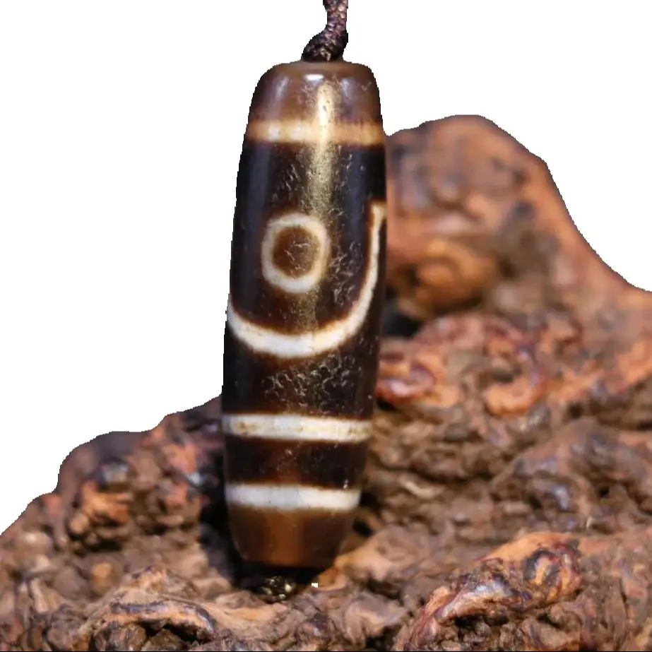 

CONGXINZAI100500903775 Tibetan old Agate 2 Eye Love Symbol dZi Bead Amulet Fit For Making Bracelet Talisman Timestown UPD22Asw