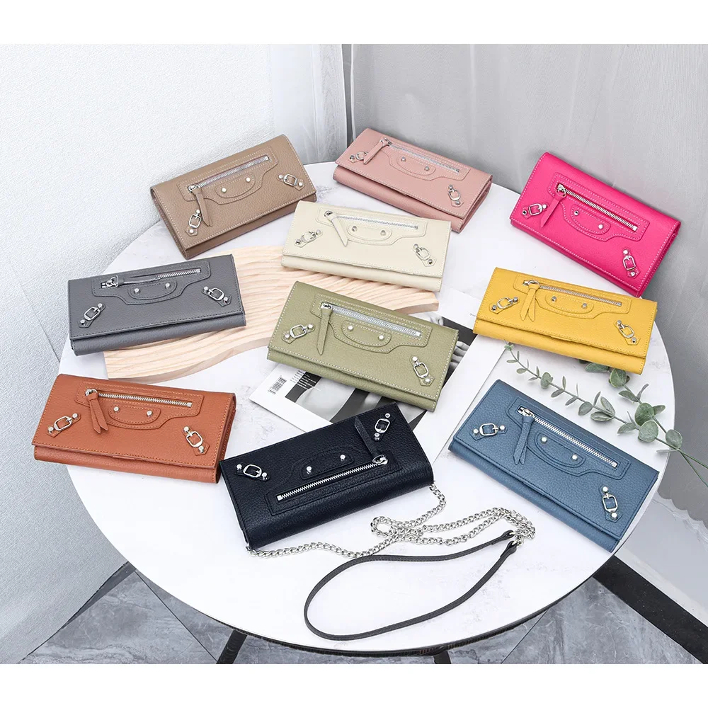 2024 New Luxury Single Shoulder Crossbody Bag Genuine Leather Willow Nail Chain Bag for Women\'s Fashionable Handheld Wallet