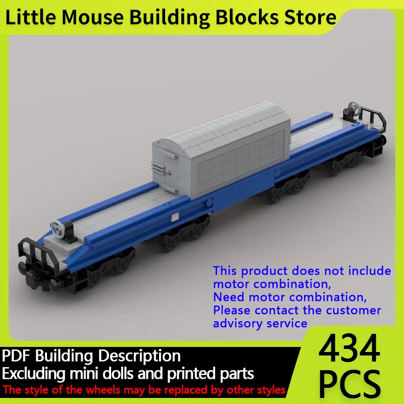 

City Car Model MOC Building Bricks Railway Castor Transport Wagon Modular Technology Gifts Holiday Assemble Children Toys Suit