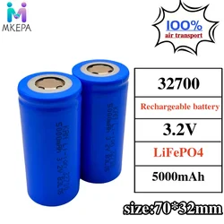 32700 3.2V 100% original LiFePO4 battery 5000mAh 35A, continuous discharge, maximum 55A/suitable for high-power flashlights