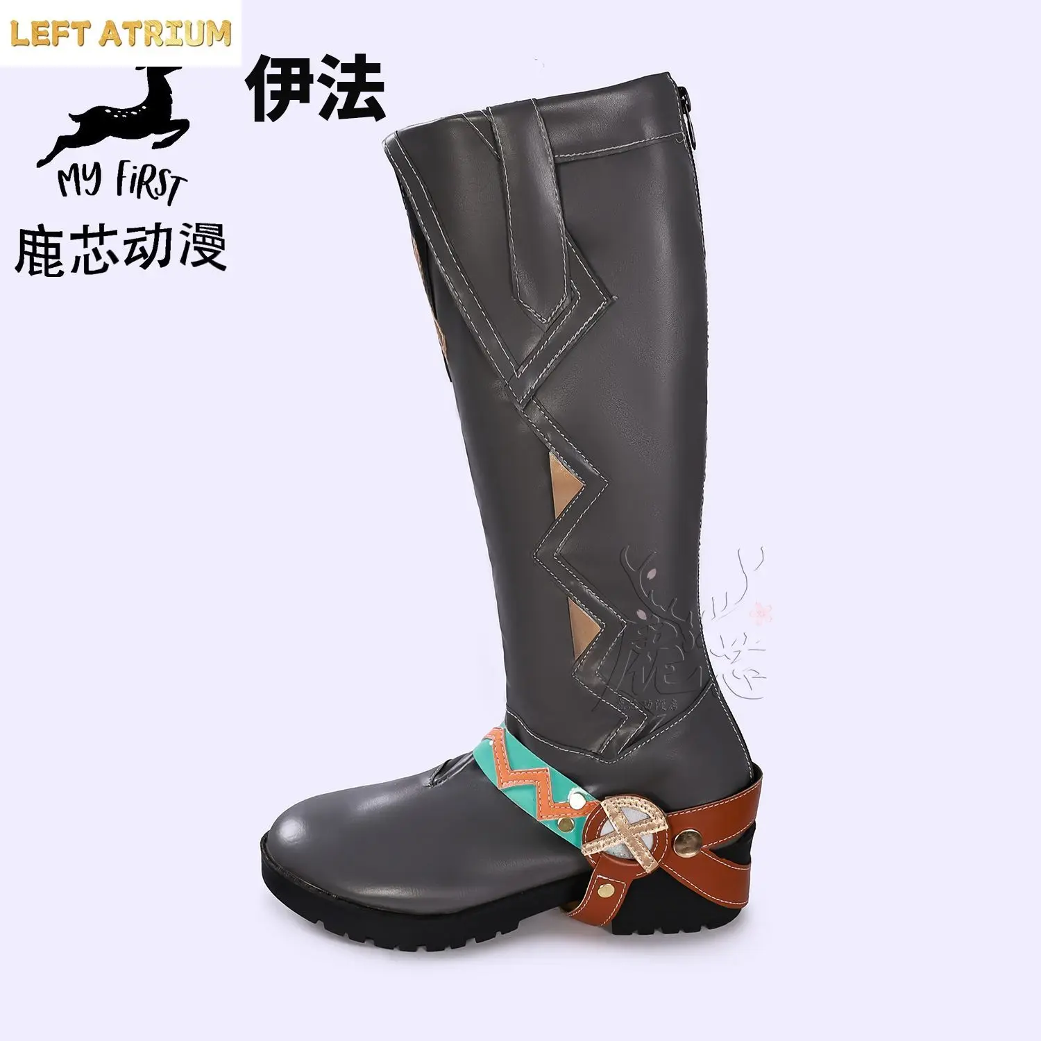 

Game Genshin Impact Ifa Cosplay Shoes Halloween Carnival New Men's and Women's Leather Boots Fashion Ifa High Heels