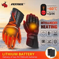 Guantes de moto con calefacción de invierno, guantes térmicos impermeables para nieve con batería, guantes de montar con calefacción para clima frío para hombres y mujeres