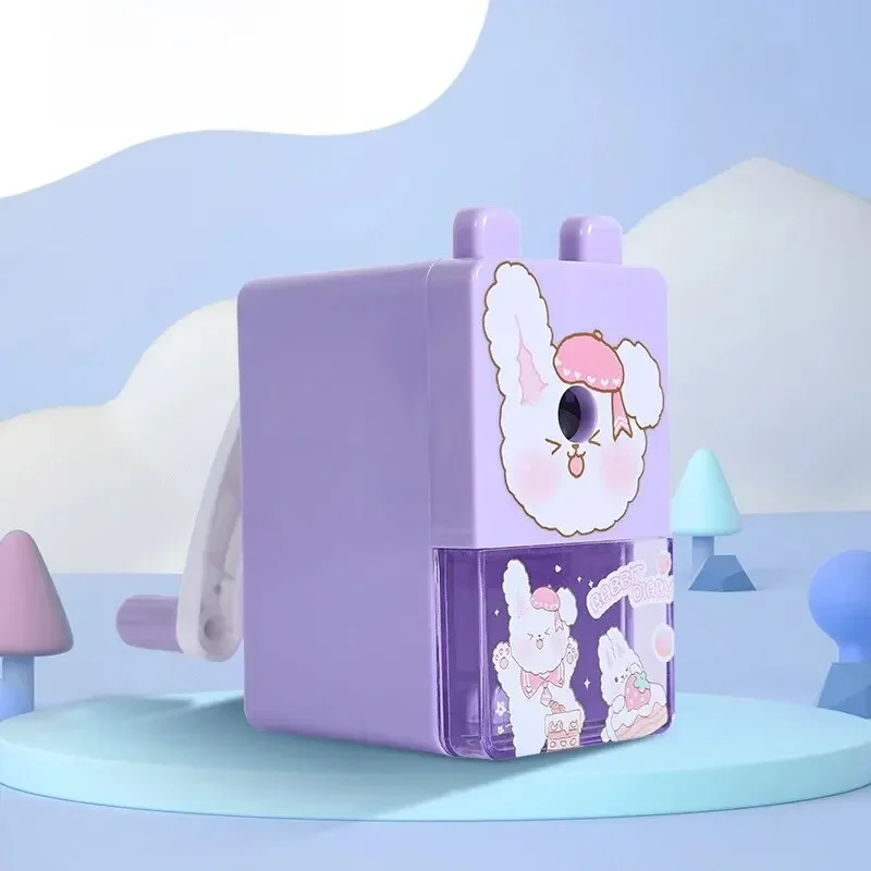 Cartoon Pencil Sharpener Hand Cranked Automatic Lead In Pencil Sharpener Labor-saving Single Hole Pencil Sharpener Stationery