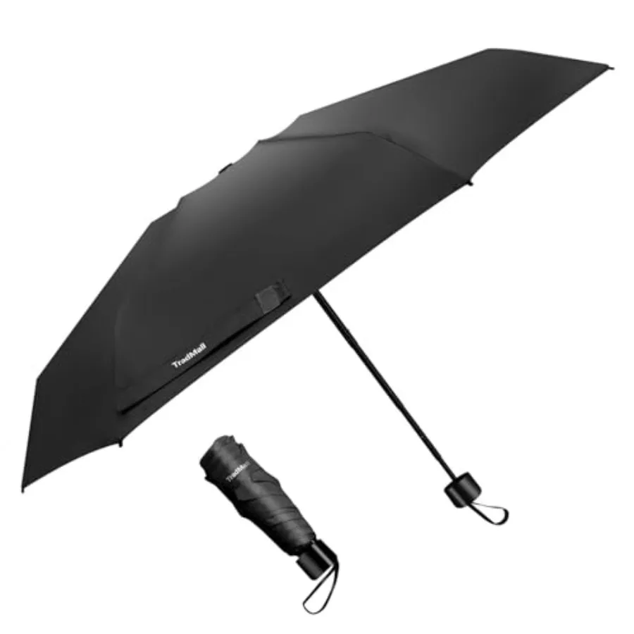 

Mini Travel Umbrella, Portable Lightweight Compact Parasol with 95% UV Protection for Sun and Rain