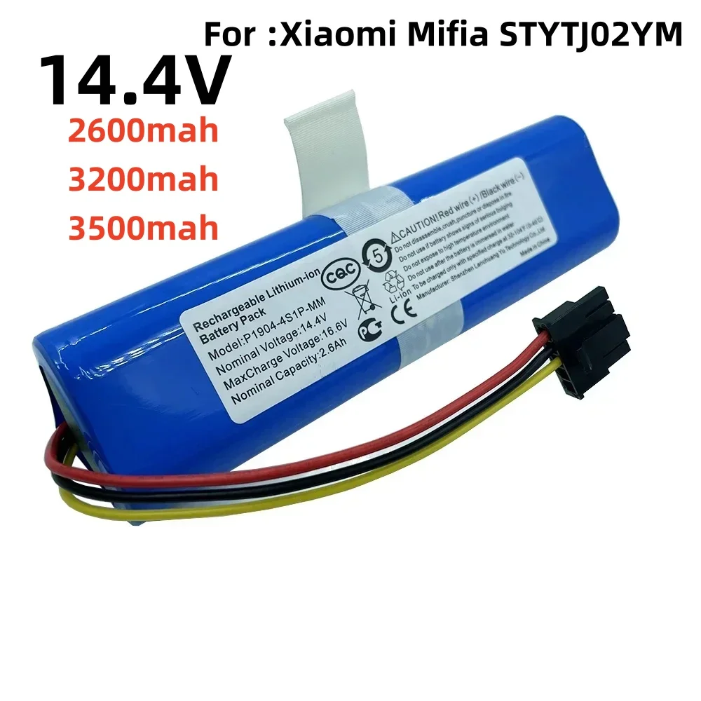 

. Rechargeable 14.4V 2600mAh For Conga 3290 3390 3490 3590 3690 3790 3890 Sweeping Mopping Robot Vacuum Cleaner Li ion battery