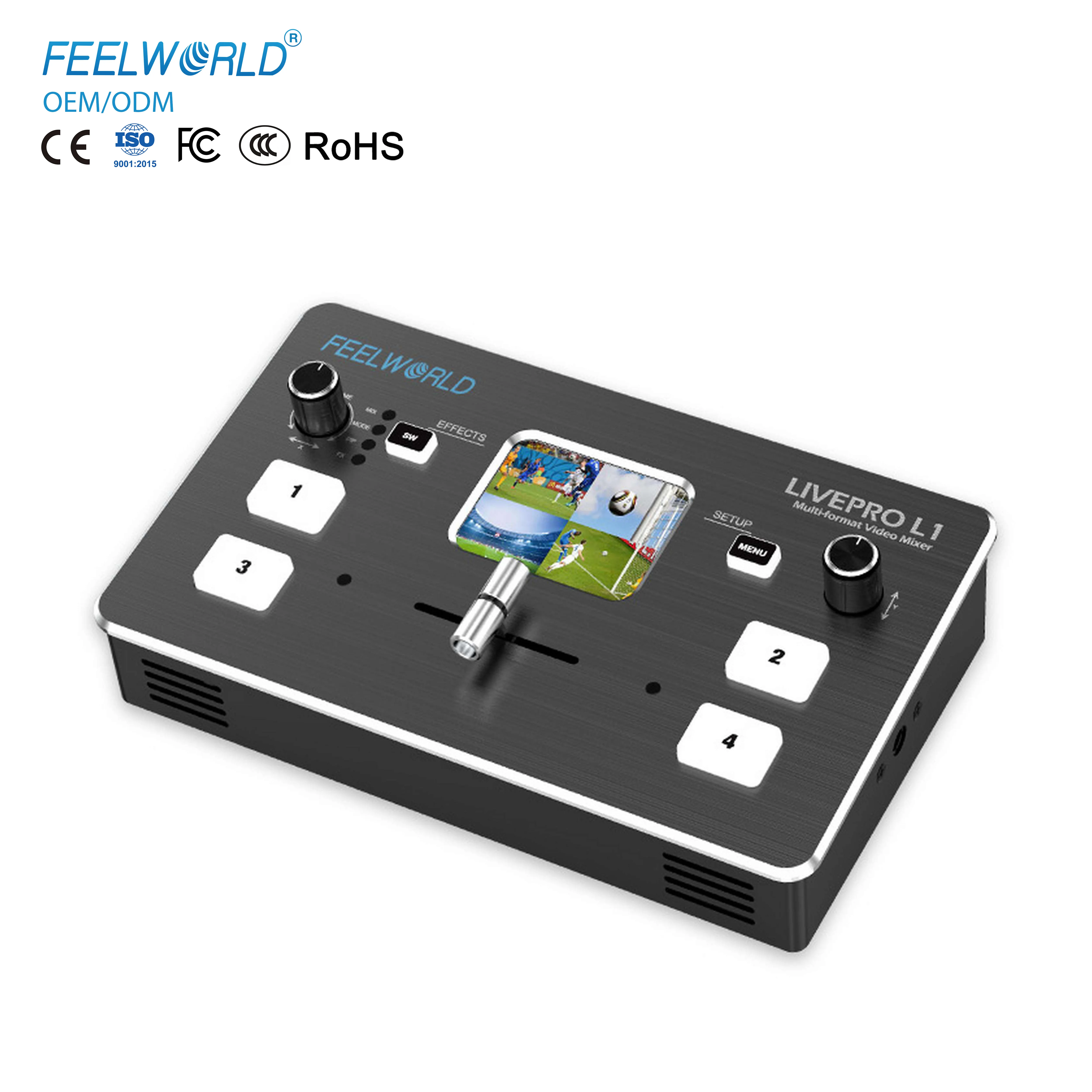 L1 V1 Multi Camera Production Real Time Live Streaming Audio Video Switcher Mixer